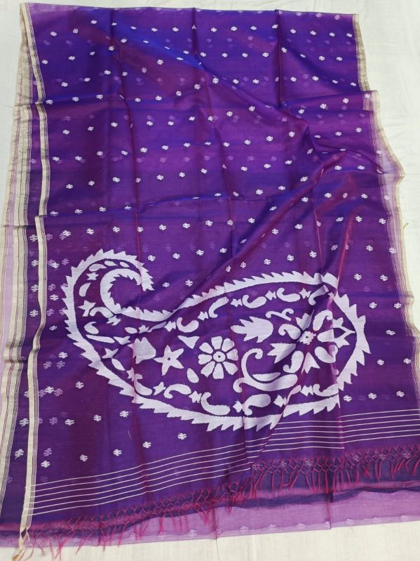 Designer Handloom Resham Silk Jamdani Saree