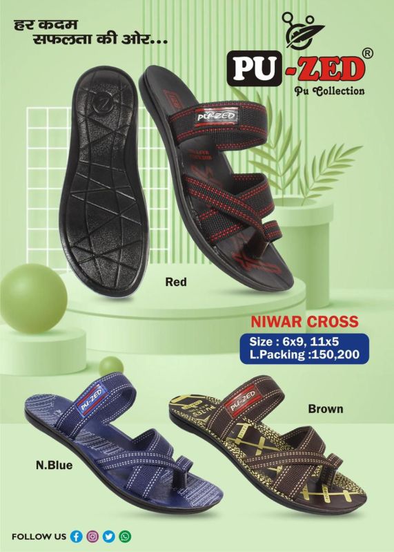 Mulicolor Pu-zed Niwar Men Pu Slippers, For Casual, Gender : Male