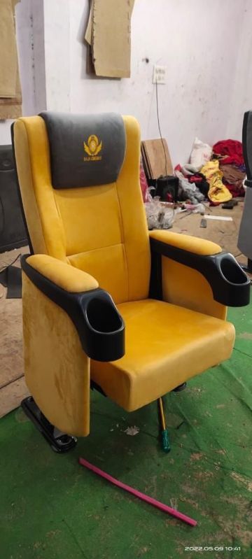 Mild Steel Printed Cinema Push Back Chair, for Theater, Shape : Rectangle