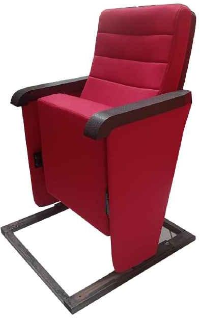 Mild Steel Plain Push Back Auditorium Chair, Color : Red