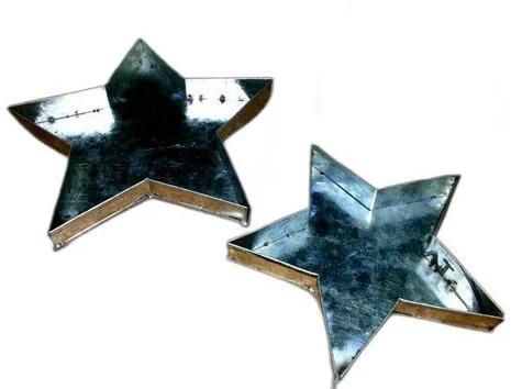 Silver Plain Metal Star Tray