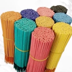 8 Inch Colored Raw Agarbatti, for Worship, Packaging Size : 20Kg Bags