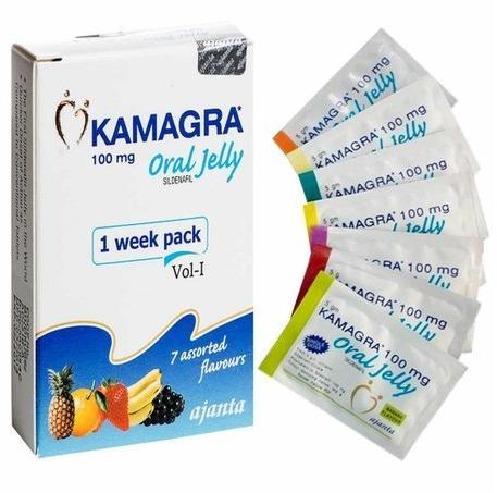 Kamagra Oral Jelly, for Erectile Dysfunction, Packaging Size : 7 Sachet