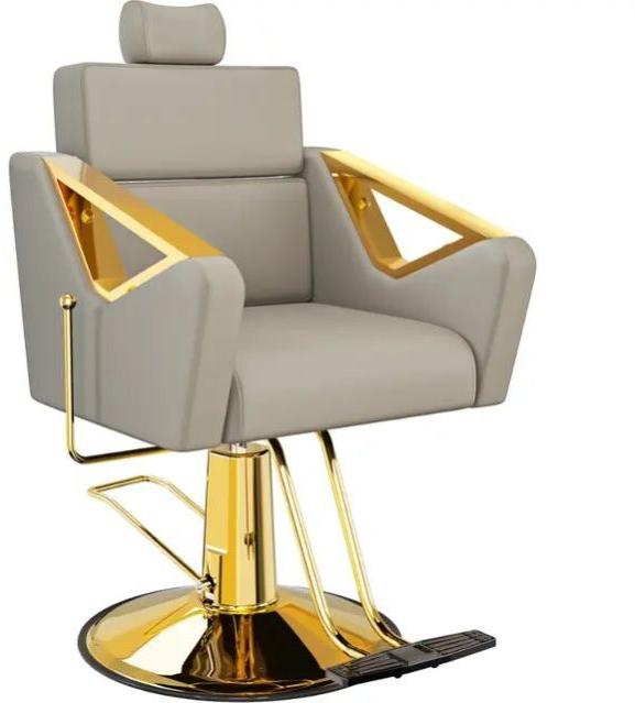 25 Polished Metal Salon Hydraulic Chair