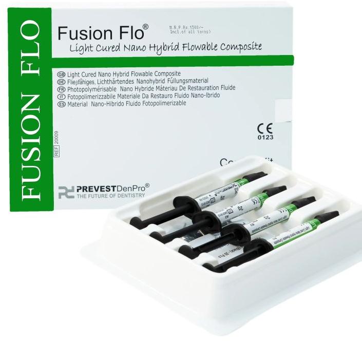 Prevest Fusion Flo Light-Cured Flowable Composite Economy 4x2g Pack