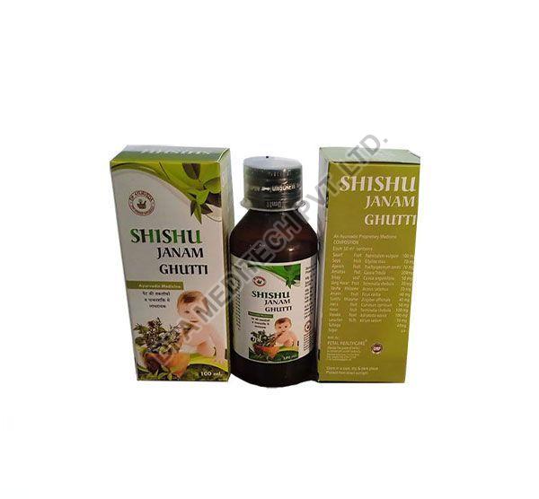 100ml Shishu Janam Ghutti Syrup, Packaging Type : Plastic Bottle