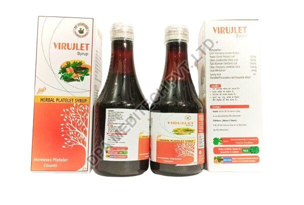 Liquid 200ml Virujlet Syrup, for Platelet, Packaging Type : Plastic Bottle