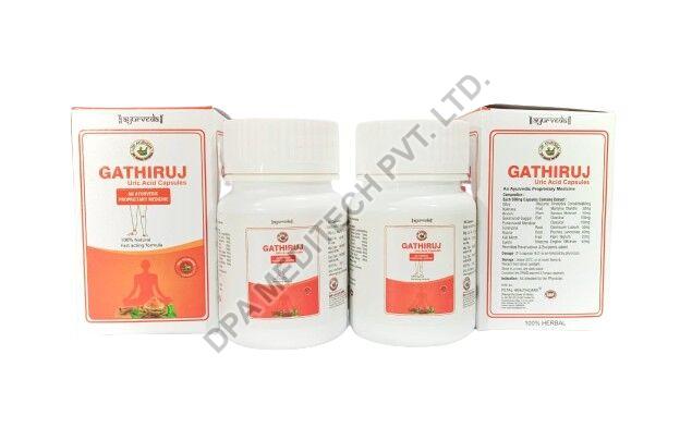 Gathiruj Capsule, for URIC ACID, Packaging Type : Plastic Bottle