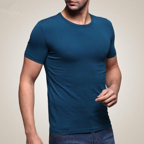 Plain Mens Cotton Lycra T-Shirt, Size : XL, XXL