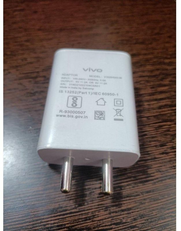 White Vivo Mobile Charging Adapter