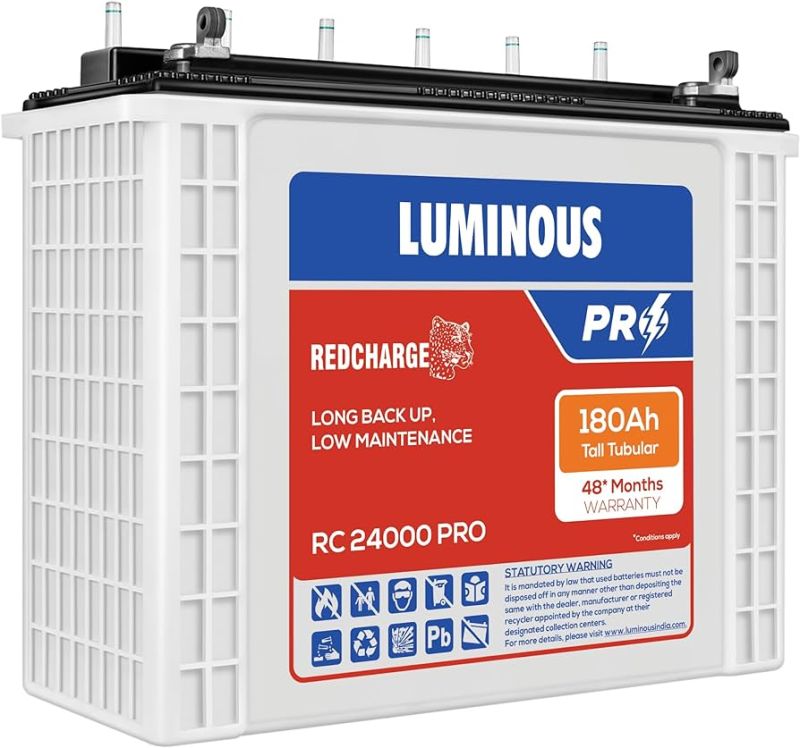 Luminous Red Charge RC 24000 Pro Tubular Inverter Battery