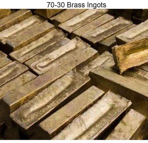 Brown 10 Kg Rectangular 70-30 Brass Ingots, Grade : C26000