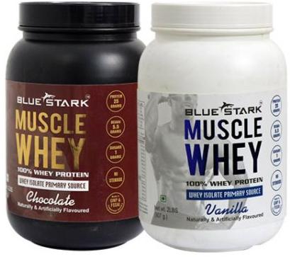 Blue Stark Muscle Whey Protein Powder For Weight Gainer