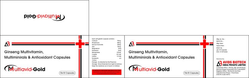 Ginseng Multivitamin,Multiminirals & Antioxidant ) Calcium 75mg+  Phosphorus 58mg+ Ferrous Fumarate