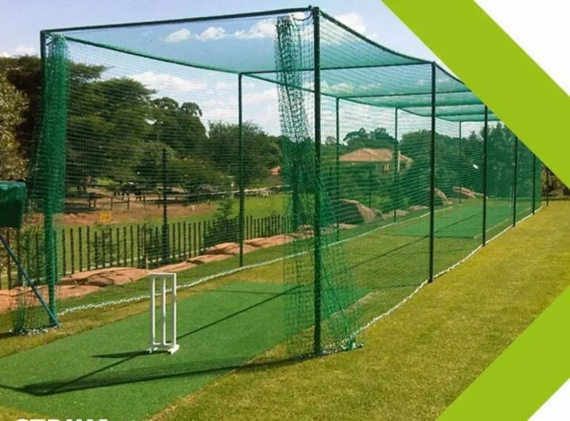 Green Nylon Plain Cricket Practice Net, Technics : Machine Made