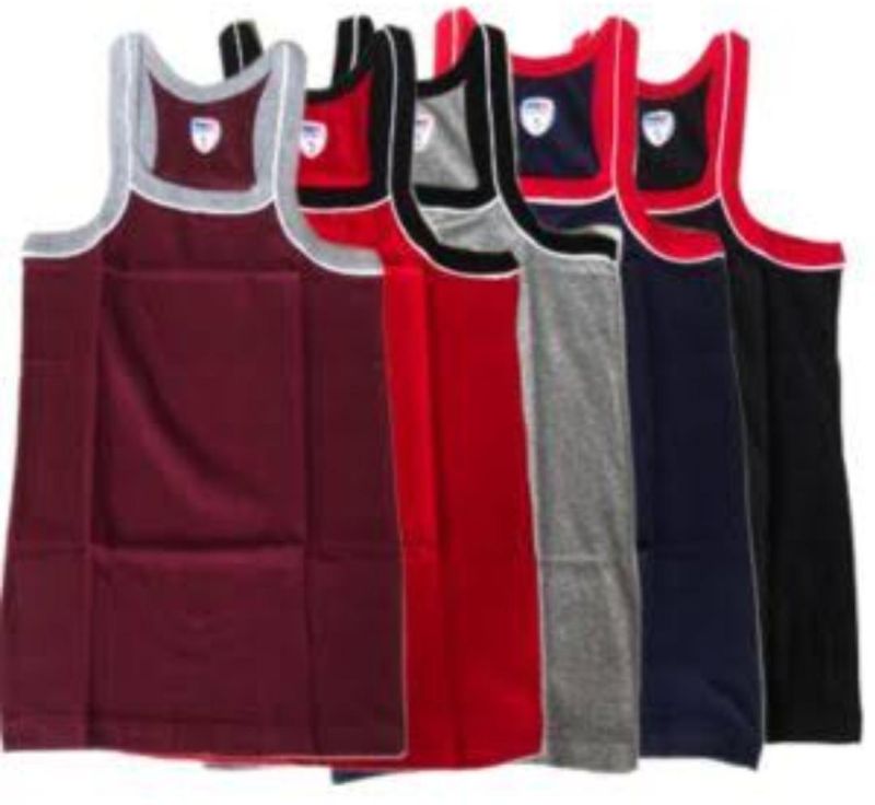 Multicolor Sleeveless Plain Mens Gym Vest, Size : All Sizes