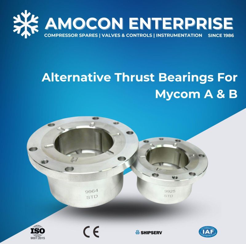 Polished Metal Mycom Compressor Thrust Bearings, Certification : ISI Certified