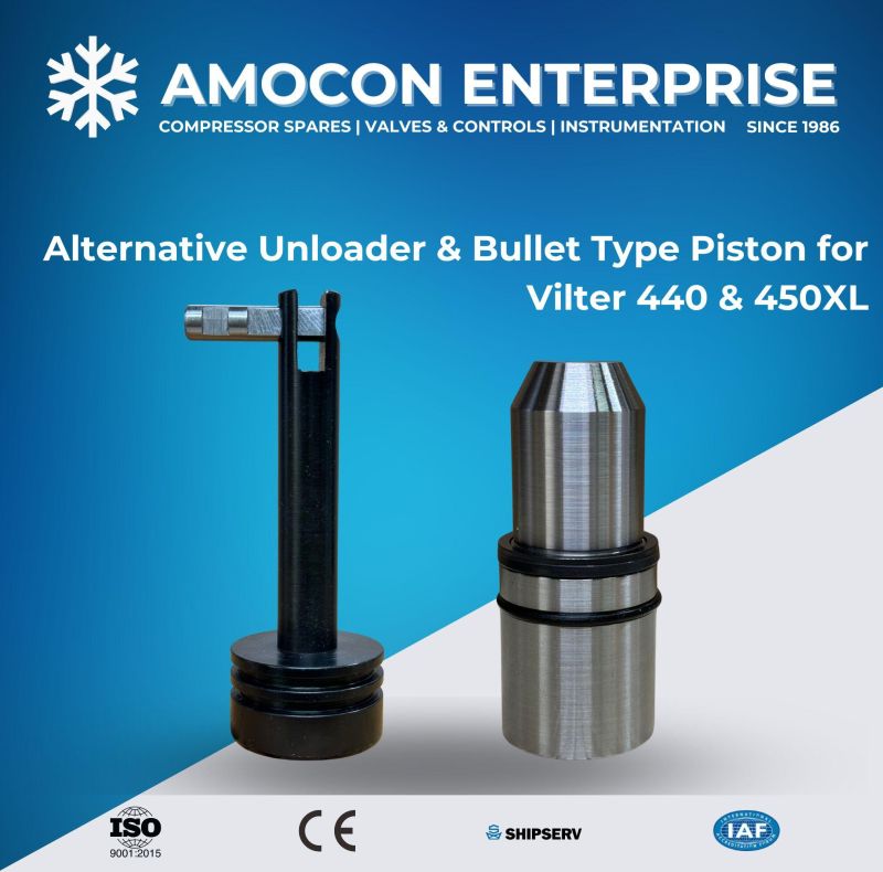Vilter Compressor Unloader & Bullet Piston, Color : Grey