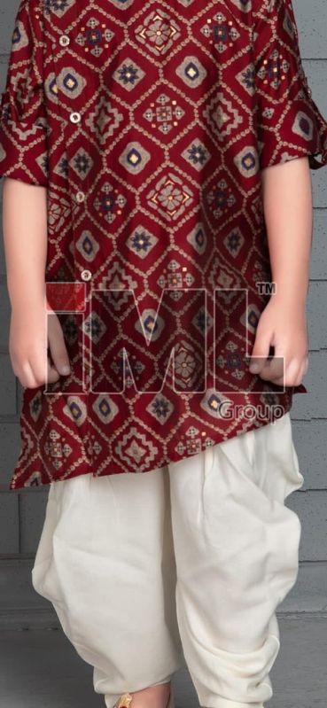 Printed Cotton Boys Indian Ethnic Wear, Size : L, M