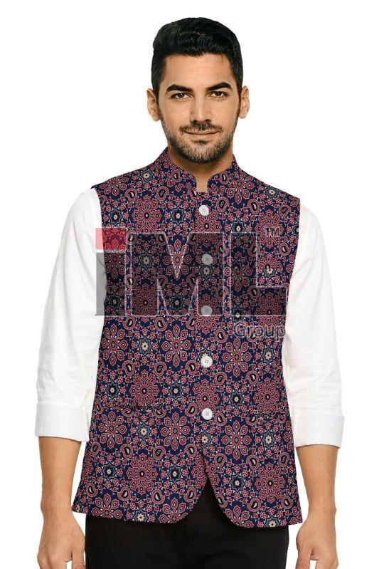 Cotton Blend Mens Printed Waistcoat, Feature : Skin Friendly, Shrink Resistance, Comfortable, Anti-Wrinkle
