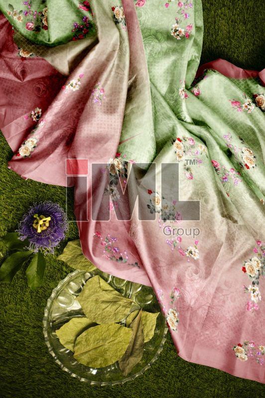 Pure Linen Floral Printed Saree