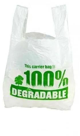 Printed Biodegradable Plastic Carry Bag, Handle Type : Loop Handle