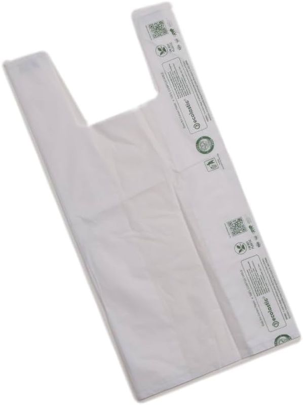 U Cut Biodegradable Plastic Carry Bag, Handle Type : Loop Handle