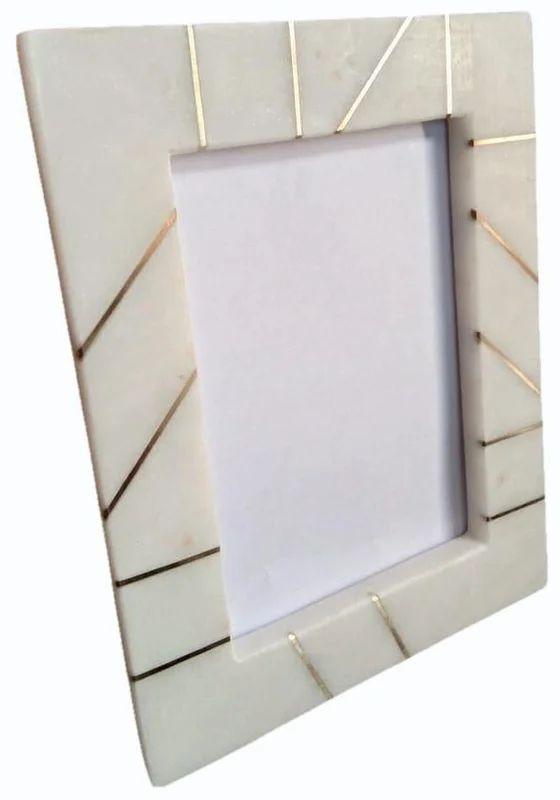 Rectangular Polished Marble Photo Frame, for Home Purpose, Shopping Malls, Speciality : Stylish Look