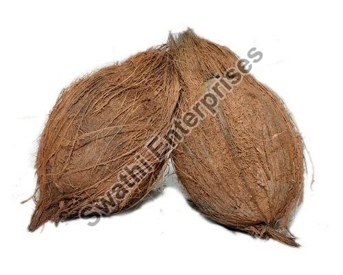 Brown Natural Semi Husked Coconut, for Pooja, Cooking, Speciality : Freshness, Healthy