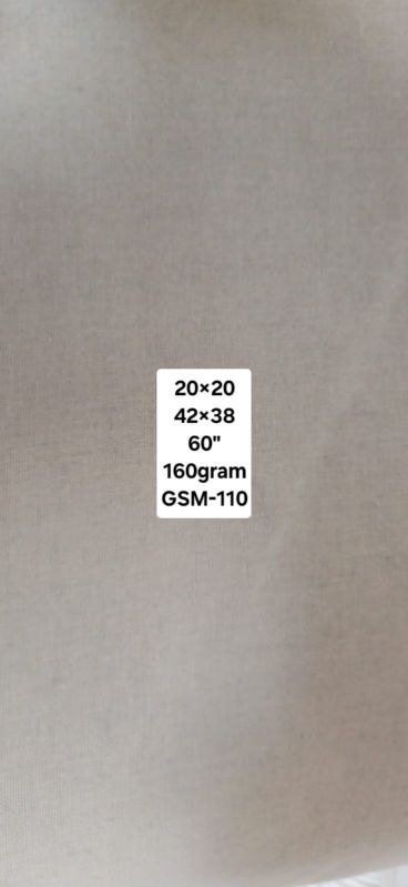 Plain Cotton Fabric grey cloth, for Garments, Fabric Weight : 100-180g/sqm