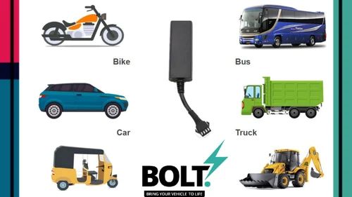 Bolt Battery PVC Vehicle GPS System, for Automobile, Color : Black