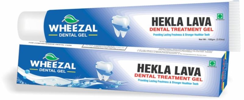 Wheezal Hekla Lava Dental Gel, Packaging Type : Plastic Tube