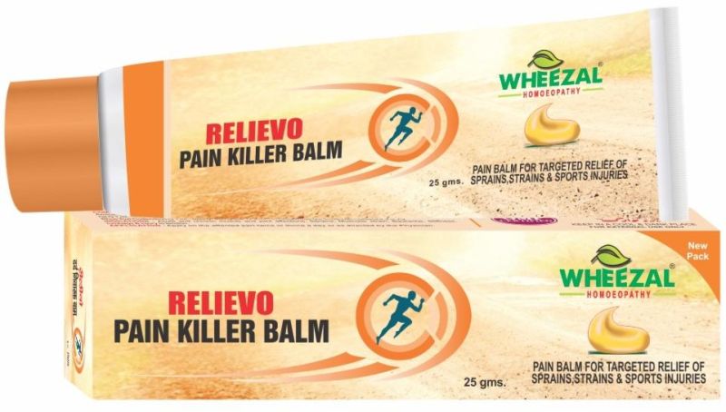 Wheezal Relievo Pain Killer Balm, Packaging Type : Plastic Tube
