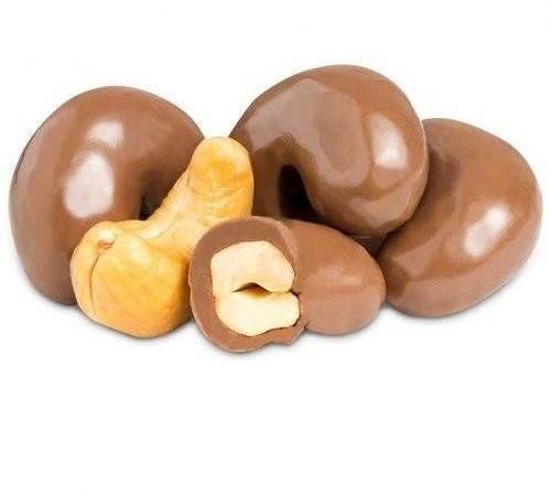 Milk Chocolate Coated Cashew Nuts, for Human Consumption, Taste : Sweet