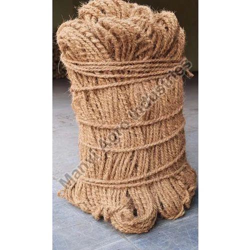 Brown 4mm Coconut Coir Rope, for Industrial Use, Packaging Type : Roll