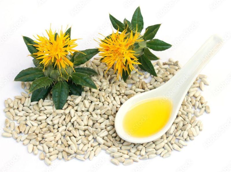 Yellow Cold Pressed Safflower Oil, for Cosmetics Raw Materials, Packaging Size : 5 Litre