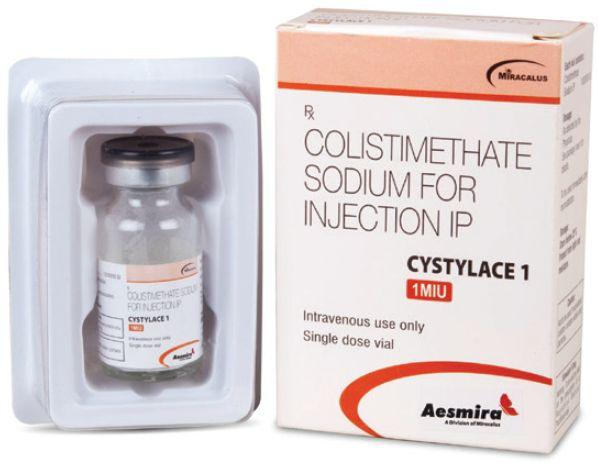Aesmira Cystylace 1MIU Injection, Packaging Type : Vials
