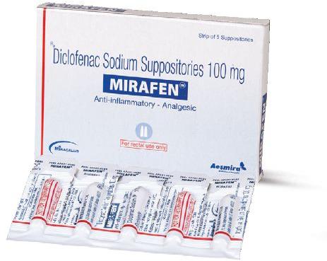 Aesmira Mirafen 100mg Suppository, for Swelling, Stiffness, Joint Pain