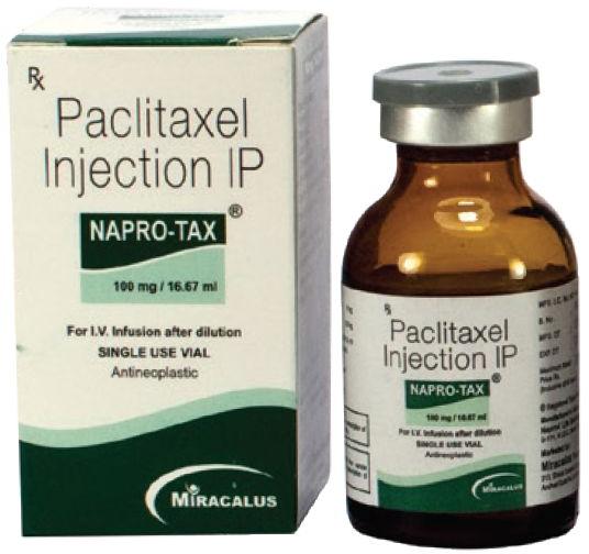 Napro-Tax 100mg Injection, for Pancreatic Cancer, Non-Small Cell Lung Cancer, Packaging Size : 16.67ml