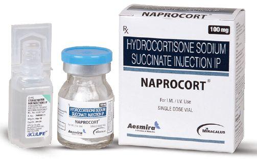 Aesmira Powder Naprocort 100mg Injection, for Redness), Packaging Type : Vials