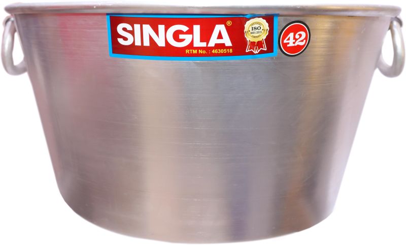 Silver Singla Aluminium Tub, Shape : Round