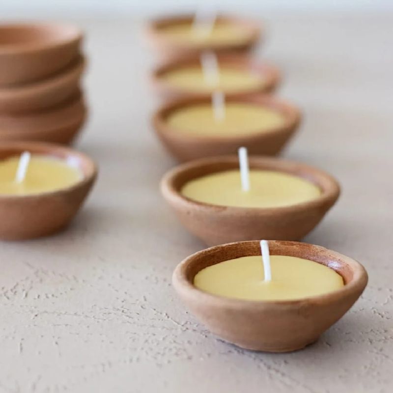 Plain Soy Wax Diya Candle, for Lighting, Decoration, Speciality : Smokeless, Fine Finished, Moisture Resistance