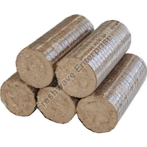 Brown Cylindrical High Grade Biomass Briquettes, for Boiler, Packaging Size : 25kg