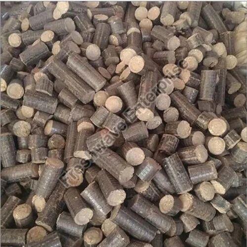 Brown Cylindrical Mustard Husk Biomass Briquettes, for Boiler, Cooking Fuel, Packaging Type : Sack Bag