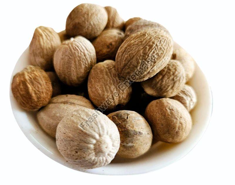 Brown Whole Nutmeg, for Cosmetics, Spices, Cooking, Certification : FSSAI Certified