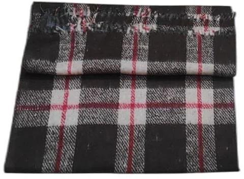 Multi Color Rectangle Milled 2400 gm Checked Woollen Blanket, for Home, Travel, Hotel, Size : 60 x 90 inch