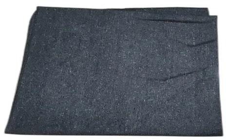 Rectangle Plain Milled Light Grey Woolen Blanket, for Home, Travel, Hotel, Size : 62 X 84 Inch