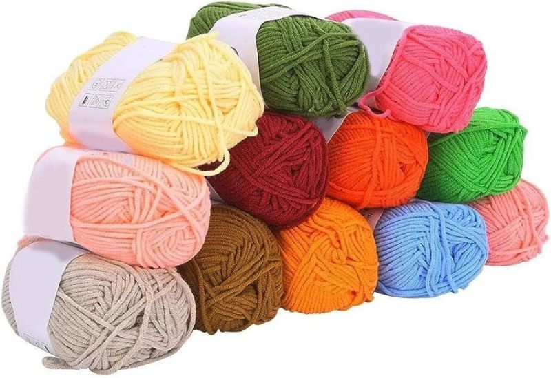 Dyed Multicolor Wool Yarn, for Knitting, Technics : Machine Made