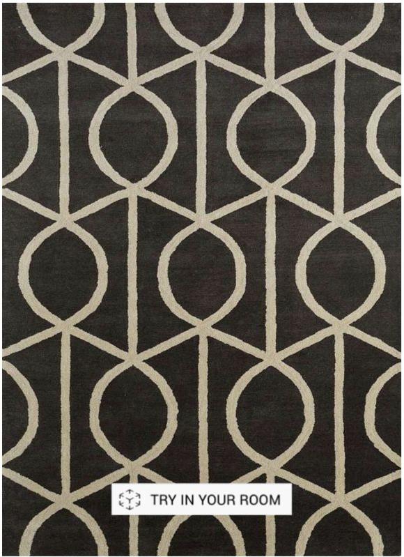 Rectangular Geometric Contour Hand Tufted Rug, for Home, Office, Hotel, Size : 5x8 Feet