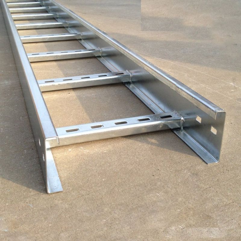 Silver Stainless Steel Ladder Type Cable Tray